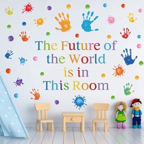 Colorful Inspirational Wall Stickers, Letter Wall Sticker Quote Alphabet Removable Wall Decals Positive Paint Splatter Wall Stickers for Classroom School Bedroom Playroom Nursery Wall Decor