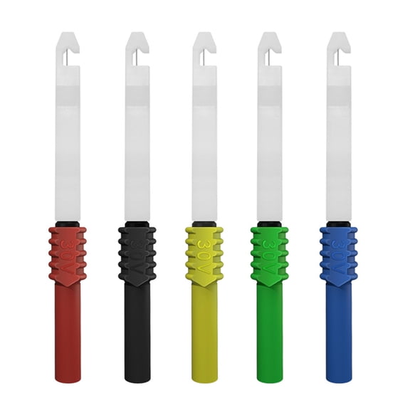 Colorful Insulated Wire Piercing Probe Automotive Back Probe Multimeter Puncture Test Probe 0.7mm Needle Pin with 4mm
