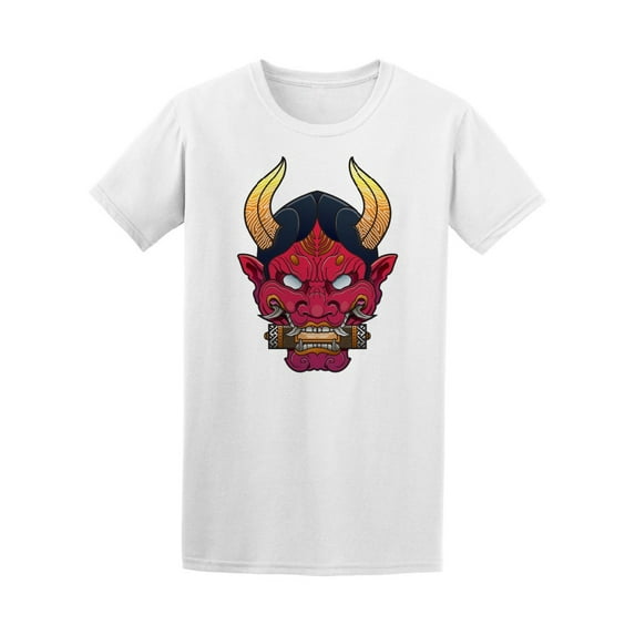 Colorful Japanese Demon Mask Tee Men's -Image by Shutterstock