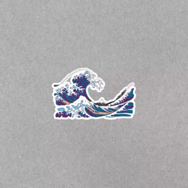 Godzilla X Great Wave Kanagawa Vinyl Sticker – Glossy Bumper Decal