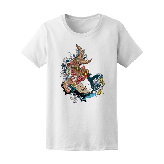 Colorful Japanese Koi Carp Fish T-Shirt Men -Image by Shutterstock, Male Medium