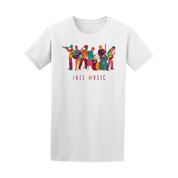 Colorful Jazz Musicians Festival T-Shirt Men -Image by Shutterstock, Male Medium