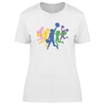 thumbnail image 1 of Colorful Jumping Cheerleaders T-Shirt Women -Image by Shutterstock, Female Medium, 1 of 2