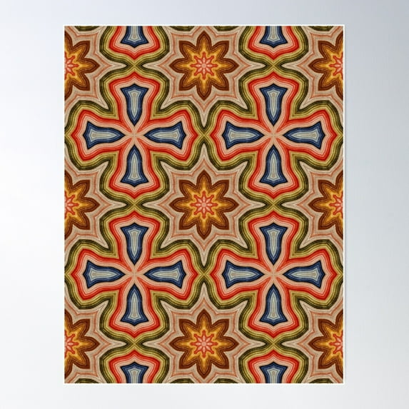 Colorful Kaleidoscope Poster Wall Art, Modern Wall Decor For Living Room Bedroom, 8x12 UNFRAMED