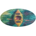 thumbnail image 1 of Colorful Kayaks Glide Across The Lake Washable Round Rug -Circle Area Rugs for Nursery Bedroom, Vintage Non Slip Non Shedding Low Pile Carpet for Living Room Coffee Table Entryway, 1 of 6
