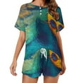 thumbnail image 1 of Colorful Kayaks Glide Across The Lake 2 Pack Women’s Pajama Set Print Sleepwear And Shorts Y2k Loungewear Sets S-5XL, 1 of 7