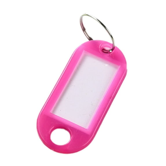 Colorful Key Tags, Hotel Room Number Labels, Luggage Identification Tags with Keychain, Writable Surface for Organization And Travel Hot Pink