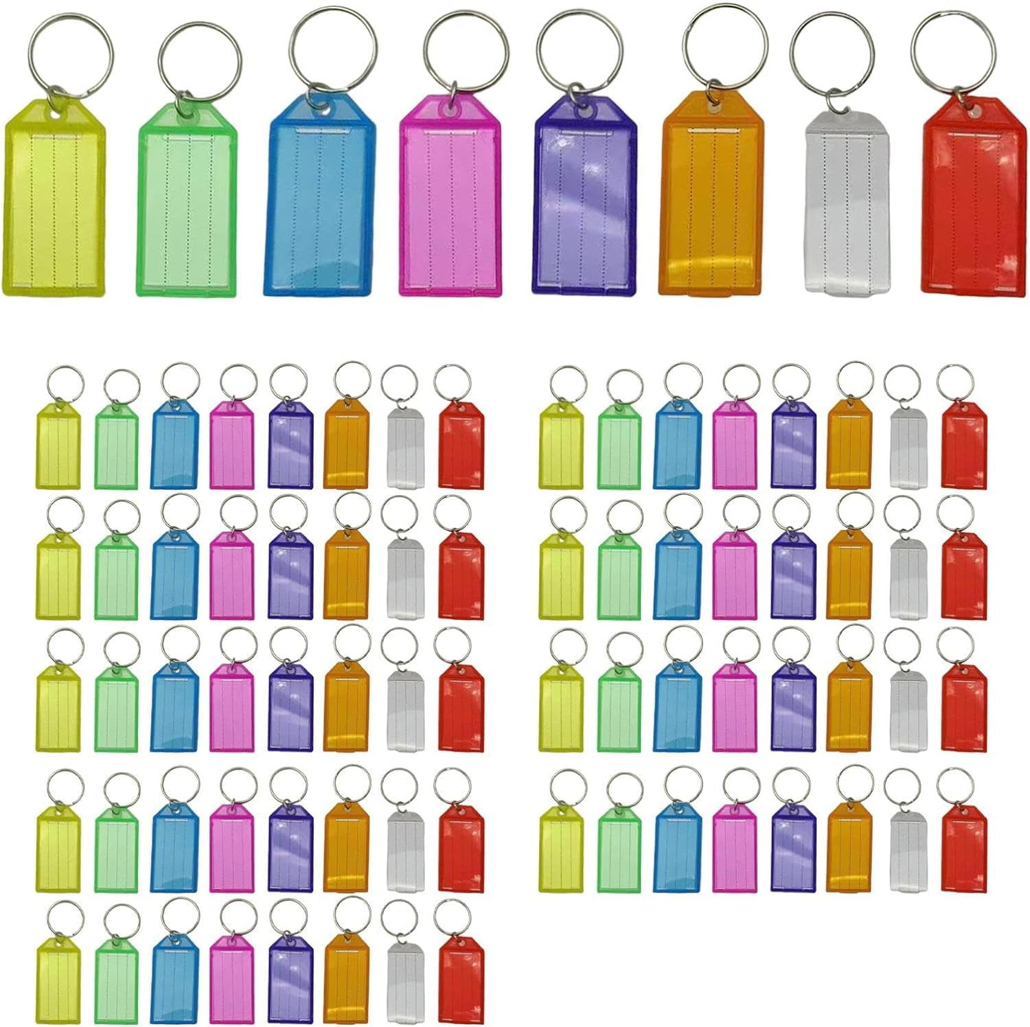 Colorful Key Tags for Labeling Writable Round Plastic Key Chain Tags