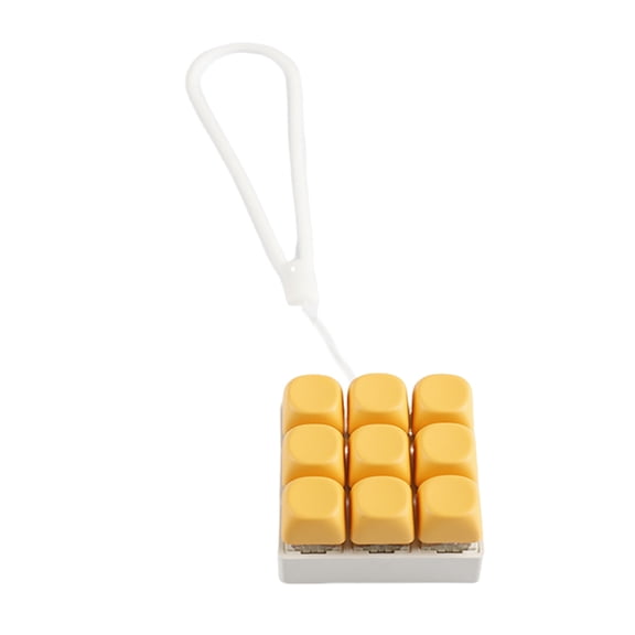 Colorful Keyboard Clicks Keychain Toy Keycap Tester Stress Reliever Featuring 9 Mechanical Switches Buttons