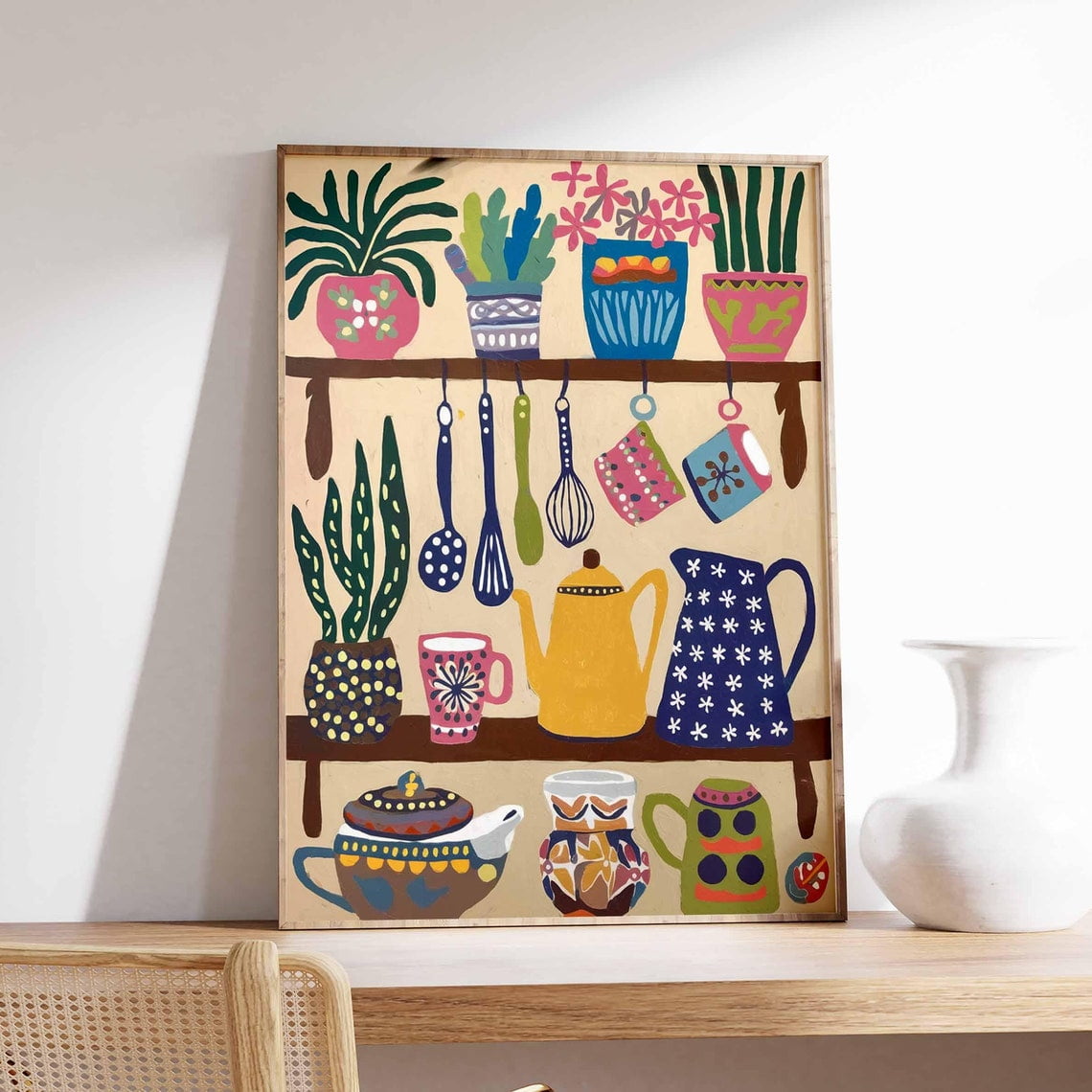 Colorful Kitchen Wall Art, Kitchen Decor, Floral Poster, Boho ...