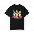 Colorful Kittens And Roses Cute Cat Lover Comfort Colors Graphic Tee