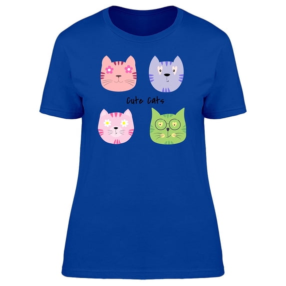 Colorful Kittens Cartoon Tee Women's -Image by Shutterstock