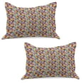 thumbnail image 1 of Colorful Knitted Quilt Pillowcover Set of 2, Gummy Bears Tile Candies in Different Vibrant Colors Jelly Tasty Snack, Standard Queen Pillow Sham Bedroom, 30" x 20", Multicolor, by Ambesonne, 1 of 1
