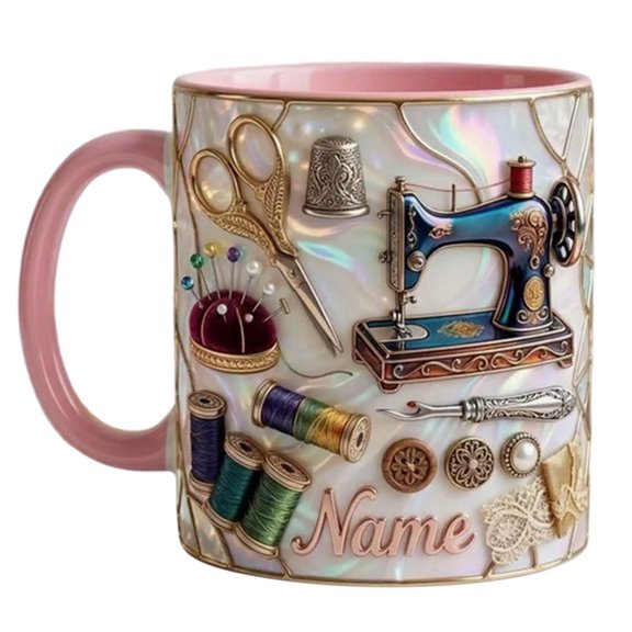 Colorful Knitting Pattern Ceramic Mug Water Cup for Home Office Coffee Tea 11Cm 1 Pack