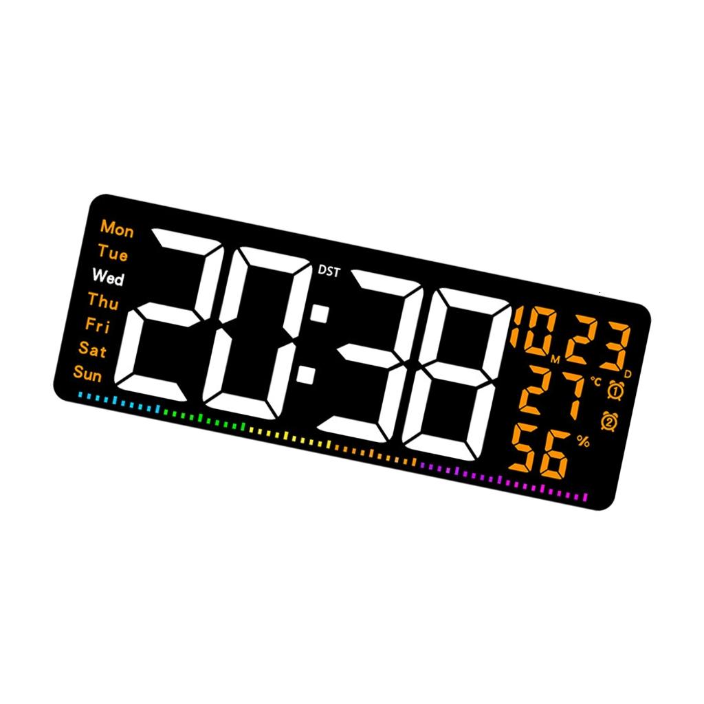 Colorful LED Clock With Multiple Functions Including Time Date And ...