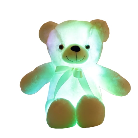 Colorful LED Glowing Plush Night Light Figurine – Soft, Cuddly Bear with Multiple Light Modes & Magical Surprise for Relaxing Bedtime & Cozy Rooms