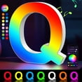 thumbnail image 1 of Cpeelsdo Colorful Light Up Letters, App Controlled LED Alphabet with Music Sync & Color Changing for Boy Girl Birthday Gift Christmas Wedding Bar Wall Decor - Q, 1 of 10
