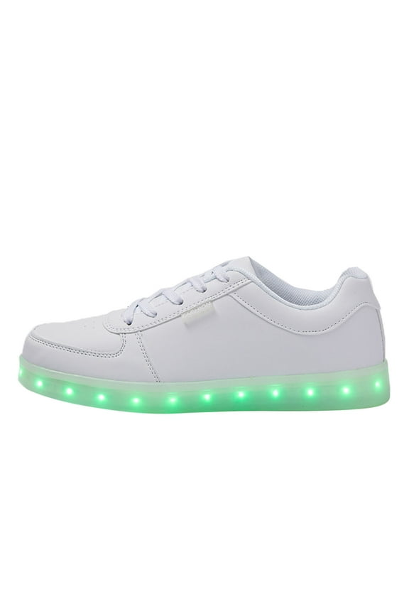 Colorful LED Luminous Women's Sneakers USB Charging Sports Board Shoes Low Top Couple Footwear Athletic Gold Silver Style