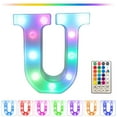 thumbnail image 1 of Colorful LED Marquee Letter Lights With Remote – Party Bar Letters With Lights Decorations For The Home - Multicolor, Xinsrenus Under $5! Colorful LED Marquee Letter Lights, 1 of 7