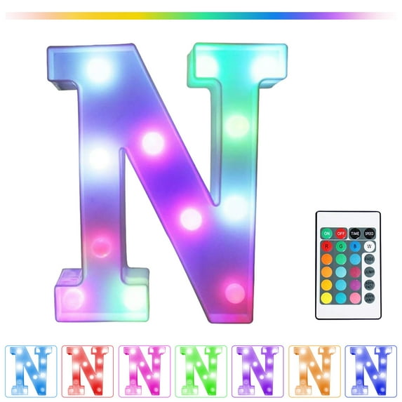 Colorful LED Marquee Letter Lights With Remote – Party Bar Letters With Lights Decorations For The Home - Multicolor for Men Women Clearance Decoration Gift