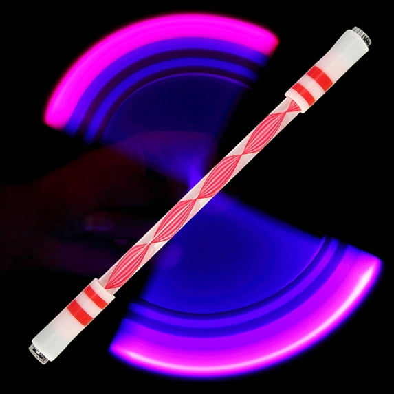 Colorful LED Spinning Pen Luminous Turning Stress Relief Toy, Slow Flash Light Rotating Finger Pen Campus Desk Gadget, Anti Stress Hand Twisting Practice Creative Toy