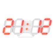 Colorful LED Wall Clock 3D Number Digital Display Time Date Temperature Modern Decorative Clock for Kitchen Bedroom Office