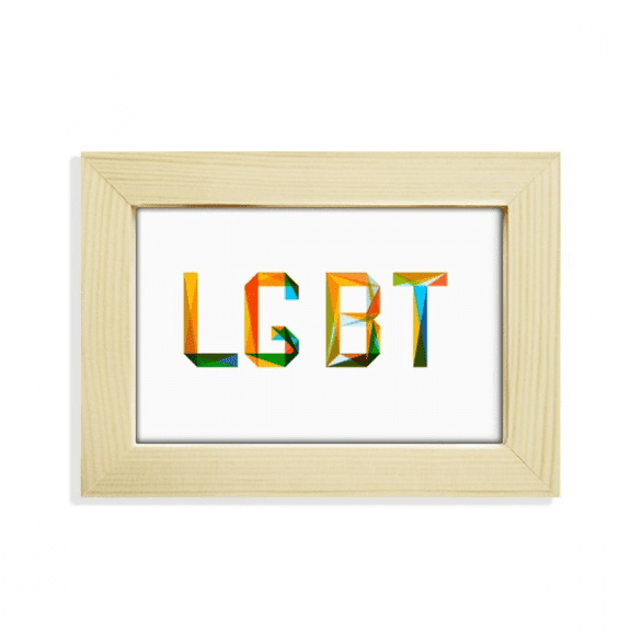 Colorful LGBT Rainbow Desktop Decorate Photo Frame Picture Art Painting 5x7 inch