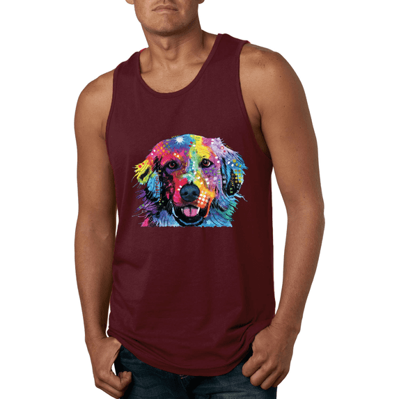 Colorful Labrador Retriever Animal Lover Graphic Tank Top