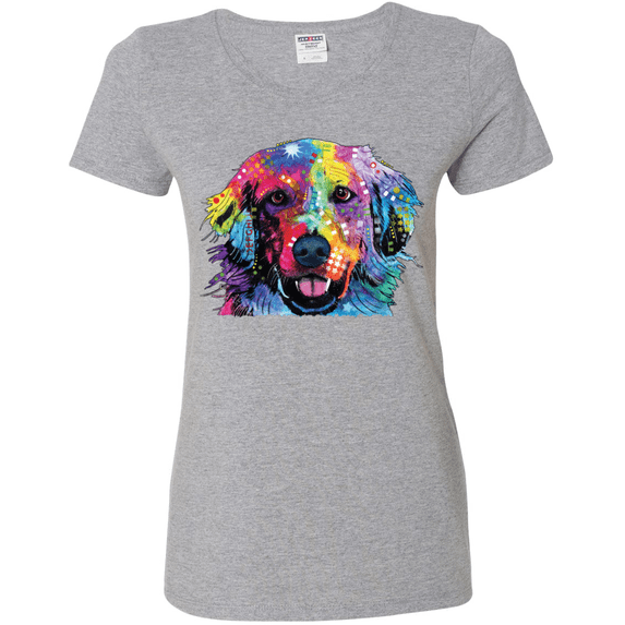 Colorful Labrador Retriever Animal Lover Womens Graphic T-Shirt