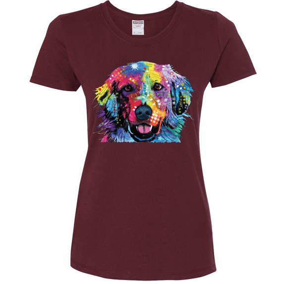 Colorful Labrador Retriever Animal Lover Womens Graphic T-Shirt