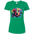 thumbnail image 1 of Colorful Labrador Retriever Animal Lover Womens Graphic T-Shirt, 1 of 1