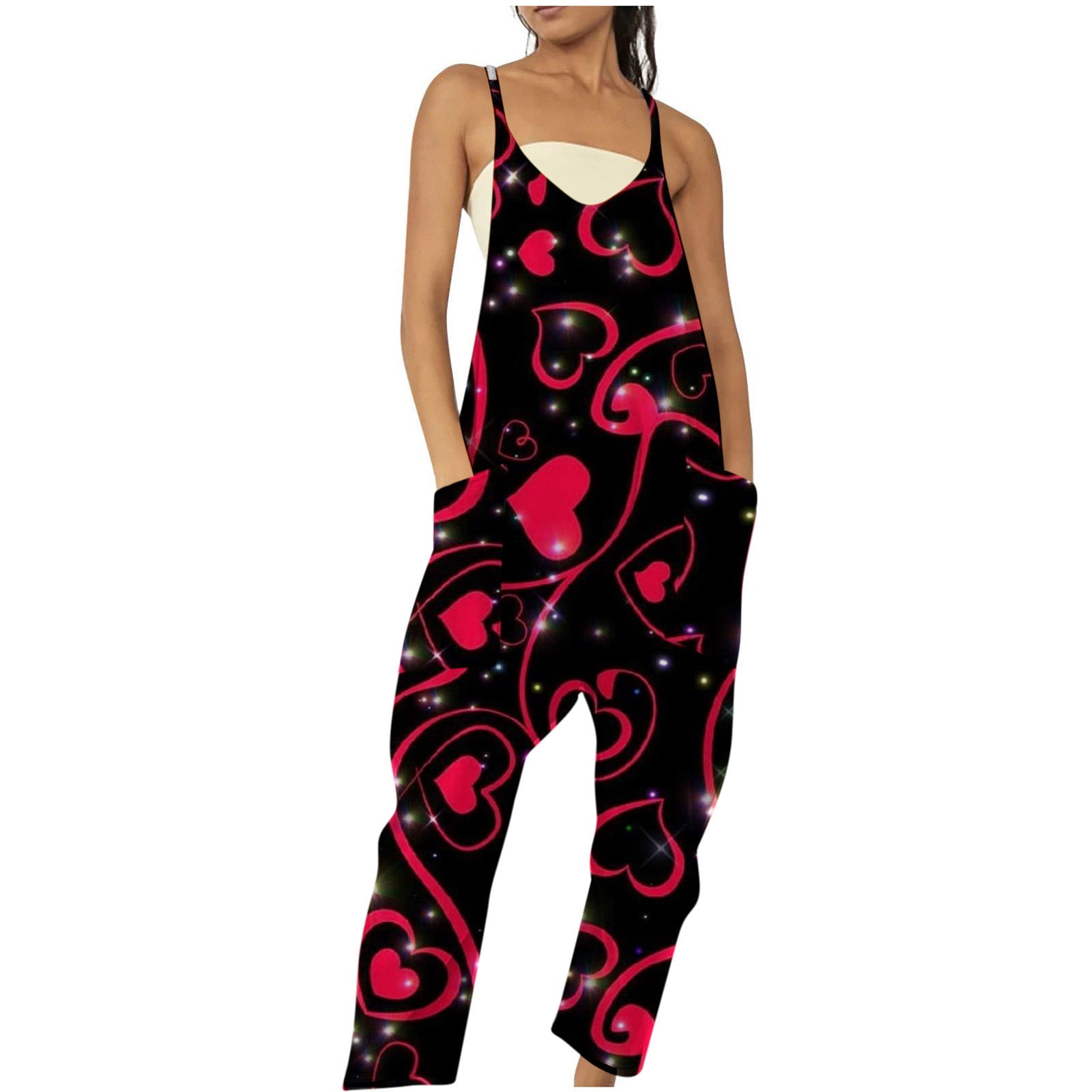 Colorful Fall Pants Colorful Ladies Vine Floral Love Graphic Loose Fit Pants Spandex ...