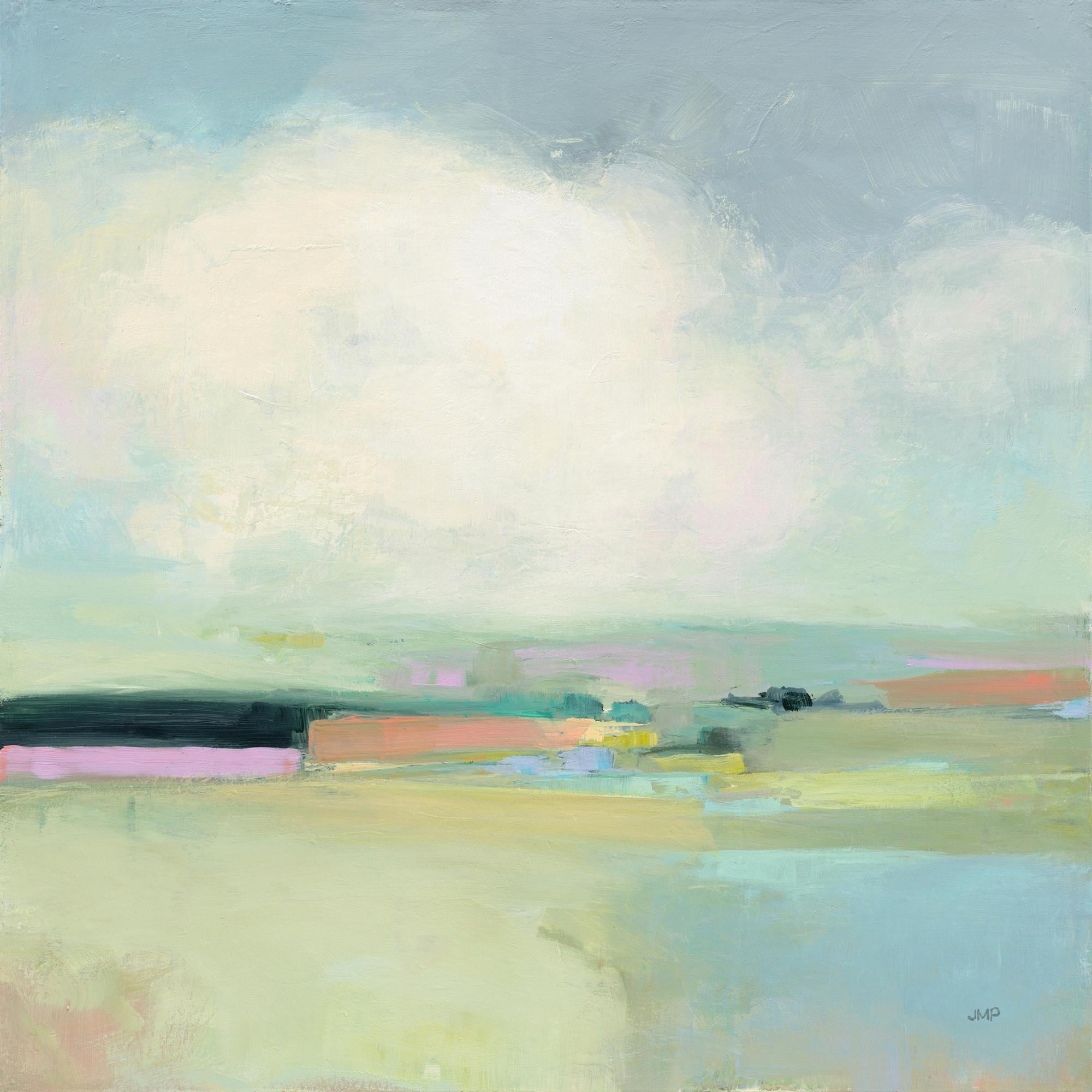 Colorful Pastel Landscape Canvas Art for Kids, 31" x 31"