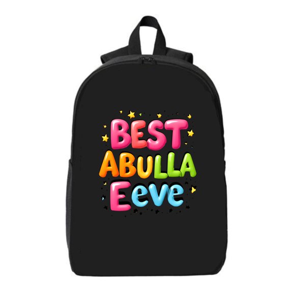 Colorful Laptop Backpack Travel Bag for 15 " Laptop & iPad - Features vibrant ' BEST ABULLA Eeve ' design with stars