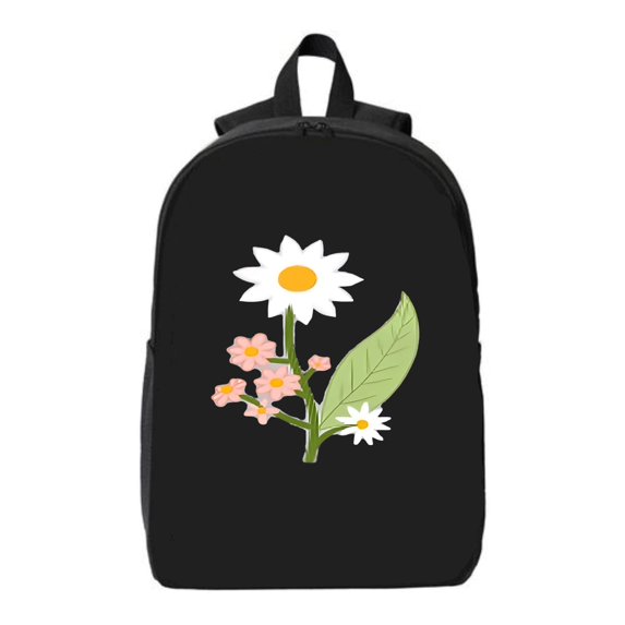 Flower Colorful Backpack Colorful Laptop Backpack Travel Bag with White Daisy Flower Design ...