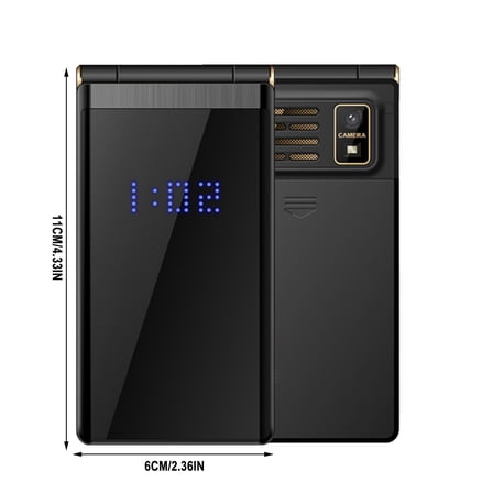 Colorful Large Screen Flip Phone, 3.0 Inch Display, 5800Mah Battery, Dual Sim, Fm Radio Flashlight, Multi-Language Support, Unlocked For Seniors, Long Standby Time