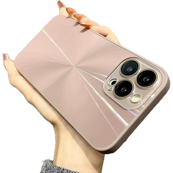 Colorful Laser Disc Pattern Hard Phone Case Compatible with iPhone Case (Pink,iPhone 14 Pro)