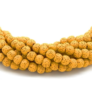 Yellow Lava Beads for Jewelry Making - Dearbeads