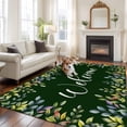 thumbnail image 1 of Colorful Leaf Area Rugs 5x7 ft Welcome Watercolor Leaves Pastoral Style Washable Rug Non Slip Indoor Carpet Absorbent Floor Mat for Living Room Bedroom Dining Room, 1 of 9
