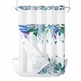thumbnail image 1 of Colorful Leaf No Hooks Shower Curtain with Snap-in Liner Pastoral Plant Green Leaf Watercolor Shower Curtains for Bathroom, Waterproof, Easy Install, Washable 72"x96", 1 of 9