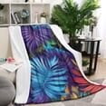 thumbnail image 1 of Colorful Leaf Pattern Blanket,Comfortable Soft Lamb Wool Throw Blanket,All Season,Warm Lightweight Blankets for Sofa Bed Couch Living Room Chair,40"x50", 1 of 4