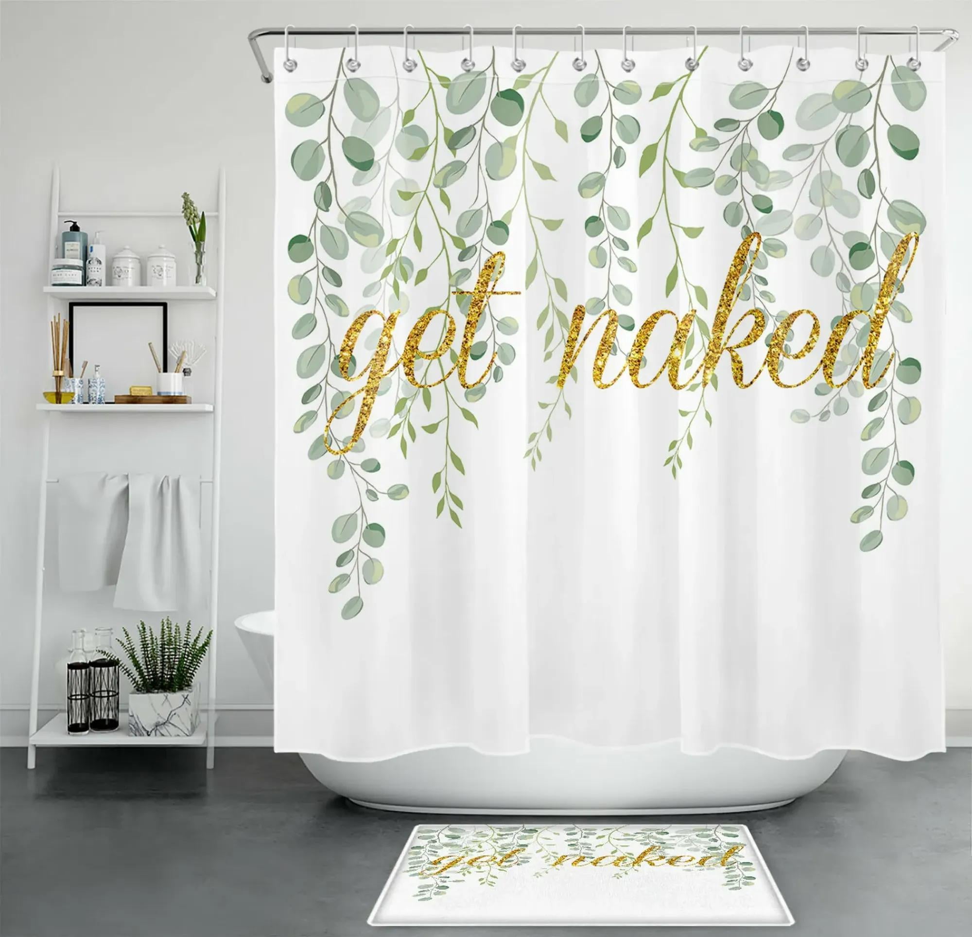 Colorful Leaf Pattern Shower Curtain Brighten Up Your Bathroom Decor