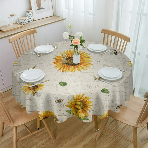 Christmas Snowflake Red Round Tablecloth Wedding Hotel Table Cover Holiday Dining Table Waterproof Tablecloth