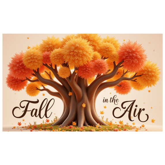 Colorful Leaves Autumn Banner Tree Decoration Fall Seasonal Scene for Home Decoration Thanksgiving Party Nature Photo Shoot
