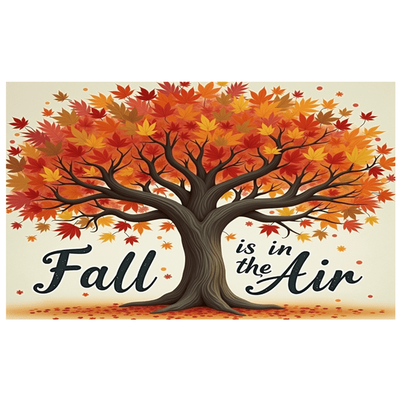 Colorful Leaves Autumn Banner Tree Decoration Fall Seasonal Scene for Home Decoration Thanksgiving Party Nature Photo Shoot