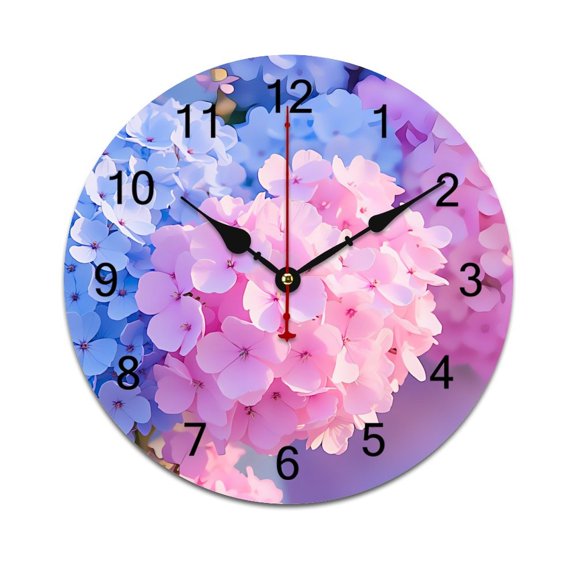 Colorful Leaves Floral Flowers Eiffel Tower Time Decorative Wall Clocks Round Large Wall Watch Bedroom Home Decor 10 12 14 Inch