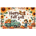 thumbnail image 1 of Colorful Leaves Happy Fall y'all Pumpkins Vintage Truck Sunflowers Autumn Harvest Banner for Thanksgiving Decoration Seasonal Party Indoor Outdoor, 1 of 9