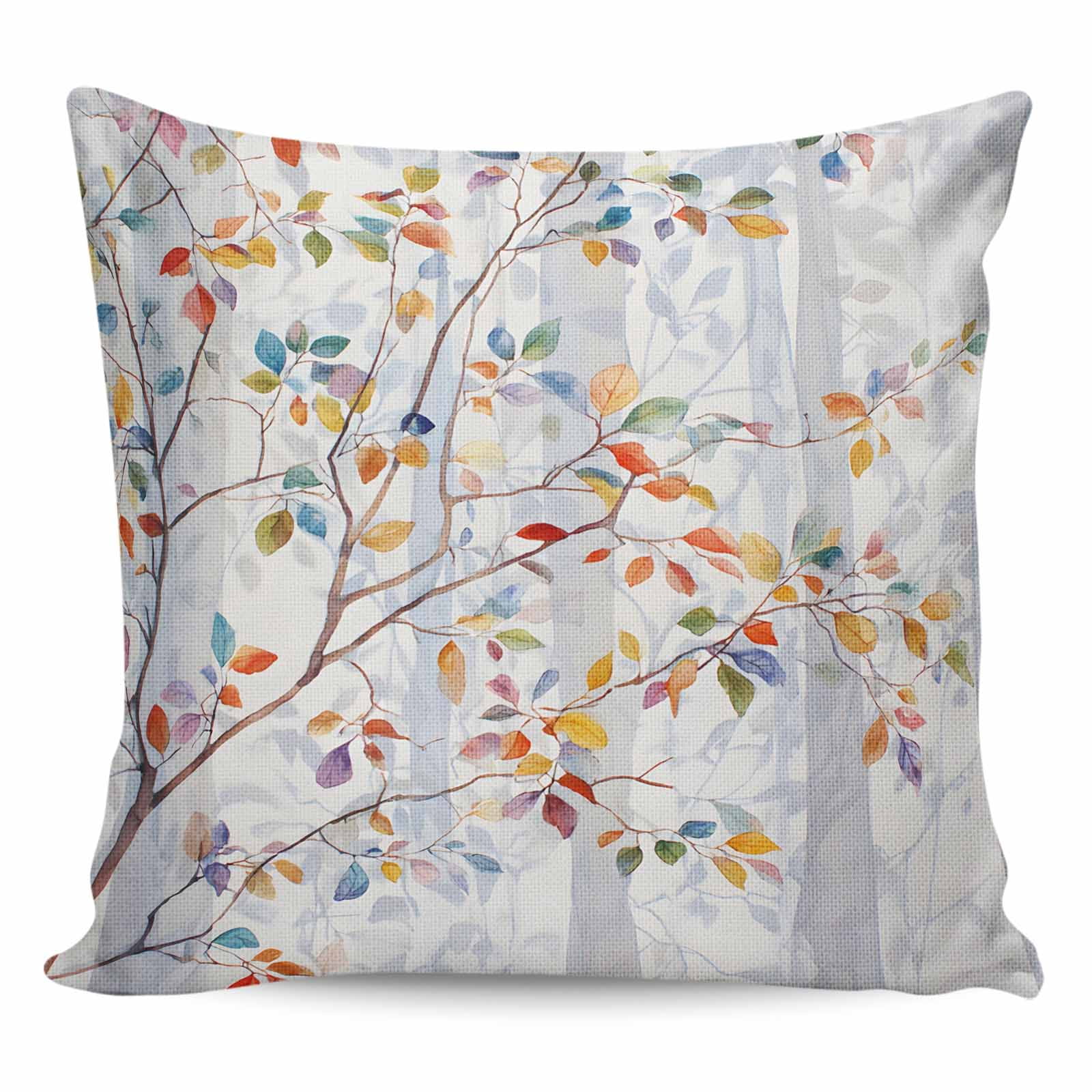 Colorful Leaves Pillow Covers 24x24 Inch Decorative Throw Pillow Cover