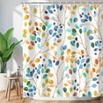 thumbnail image 1 of Colorful Leaves Shower Curtain Watercolor Floral Shower Curtains Set with 12 Hooks Washable Waterproof Decorative Shower Curtain 72"×72" Bathtubs Bathroom Accessories, 1 of 5