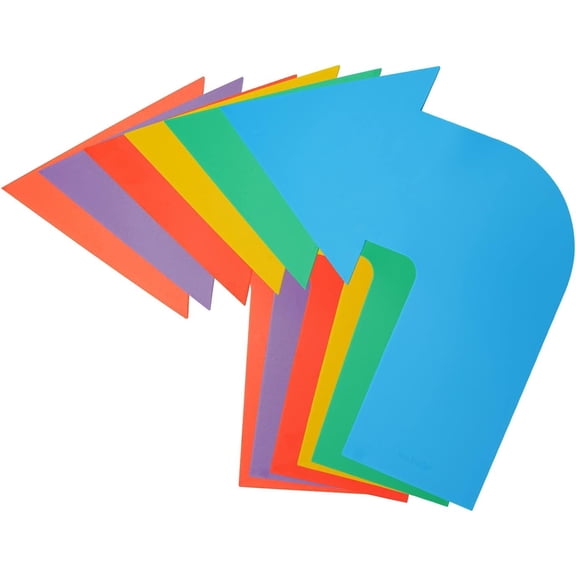 Colorful Left Turn Arrow Spot Marker Non-Slip Directional Carpet Marker for Training Agility, Kids Classroom Activity, Gym, Sport, Home